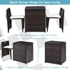 Space-Saving Rattan Bistro Set