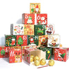 24PCS 1-24 Christmas Advent Calendar Gift Box Kids Xmas New Year Candy Cookies Wrapping Paper Box Christmas Gift Box Home Decor