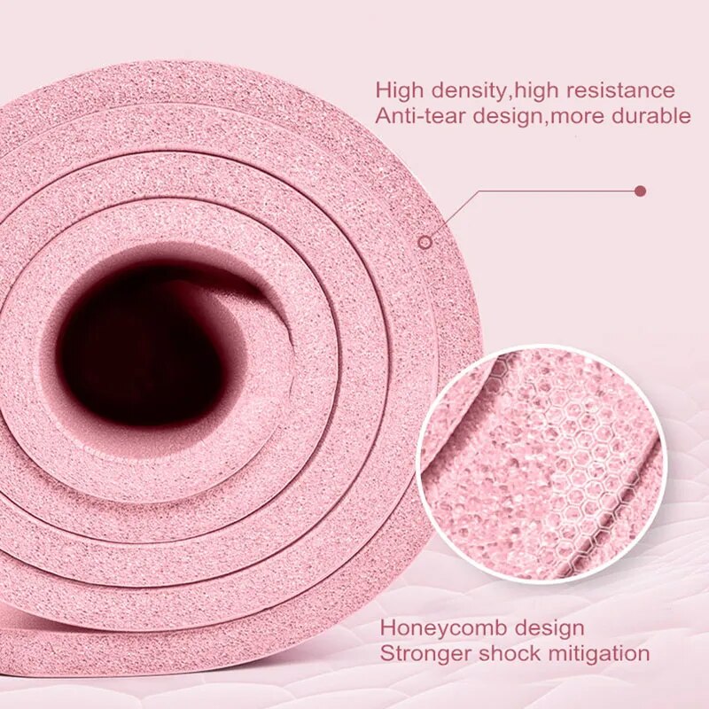 20/15/10 MM Extra Thick Double Layer NBR Non-Slip Tasteless Yoga Pilates Mat Gymnastics Fitness Exercise Gym Home Massage Pad