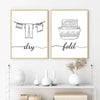 Laundry Words Canvas Poster Set