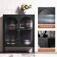 Versatile Glass-Door Storage Cabinet