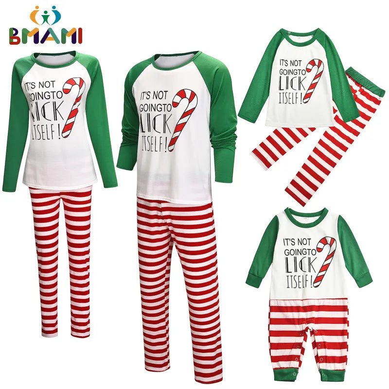 Christmas Family Matching Candy Cane Pajama Set