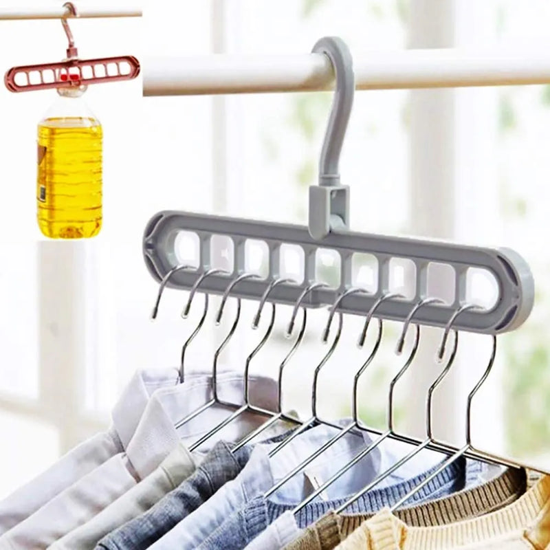 Space-Saving 9-Hole Foldable Drying Rack