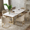 Gold Base Marble Dining Set