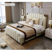 Luxury Nordic Leather Bed Set