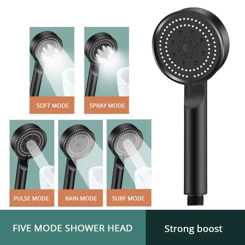 5 Mode Adjustable High Pressure Shower