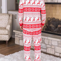 Elk Print Christmas Pajama Set