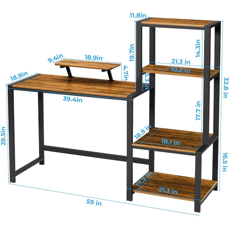 Reversible Storage Computer Desk