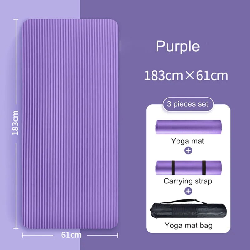 20/15/10 MM Extra Thick Double Layer NBR Non-Slip Tasteless Yoga Pilates Mat Gymnastics Fitness Exercise Gym Home Massage Pad