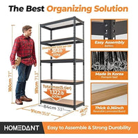 5-Tier Multi-Purpose Metal Shelving Unit