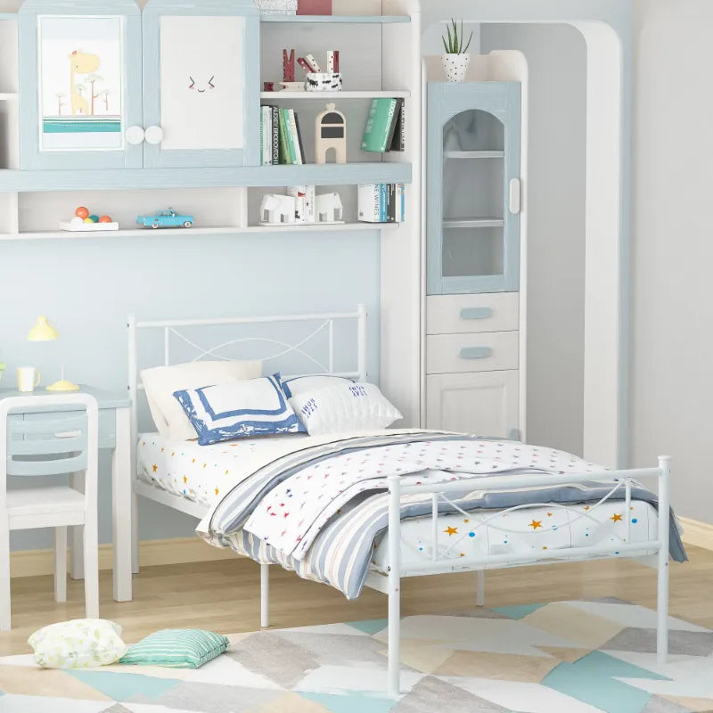 Bowknot Twin Metal Bed Frame