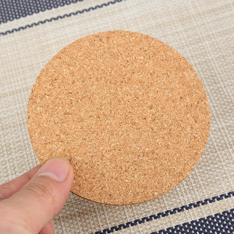 Cup Mat Natural Round Wooden Slip Slice Cork Coaster Tea Coffee Mug Drinks Holder For DIY Tableware Decor Kitchen Durable Pad