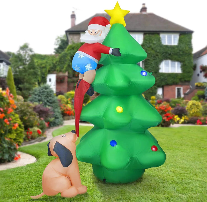 Festive LED Inflatable Christmas Tree: Illuminated Holiday Joy