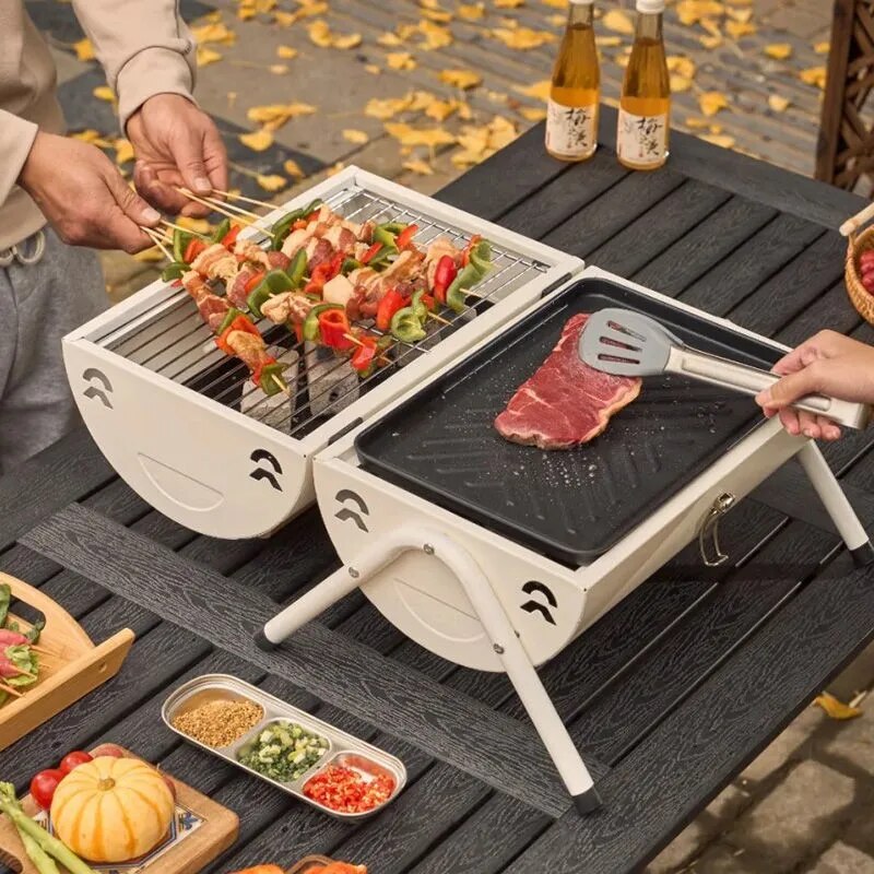 Portable Round Charcoal BBQ Grill