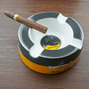 Large Ceramic Cigar Ashtray with 4 Rests