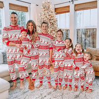 Elk Print Christmas Pajama Set