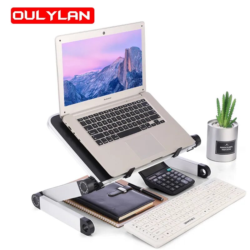 Aluminum Lapdesk with Mouse Pad