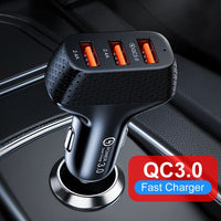 3-Port USB Car Charger with Quick Charge 3.0