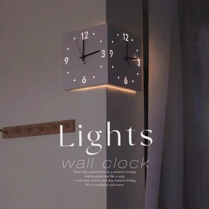 Sleek LED Double-Sided Wall Clock