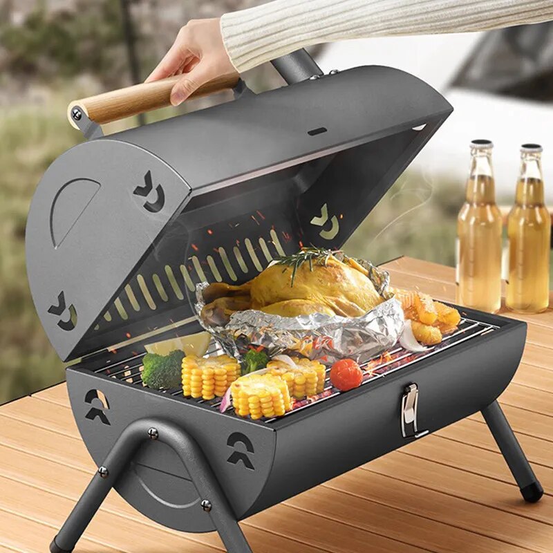 Portable Round Charcoal BBQ Grill