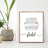 Laundry Words Canvas Poster Set