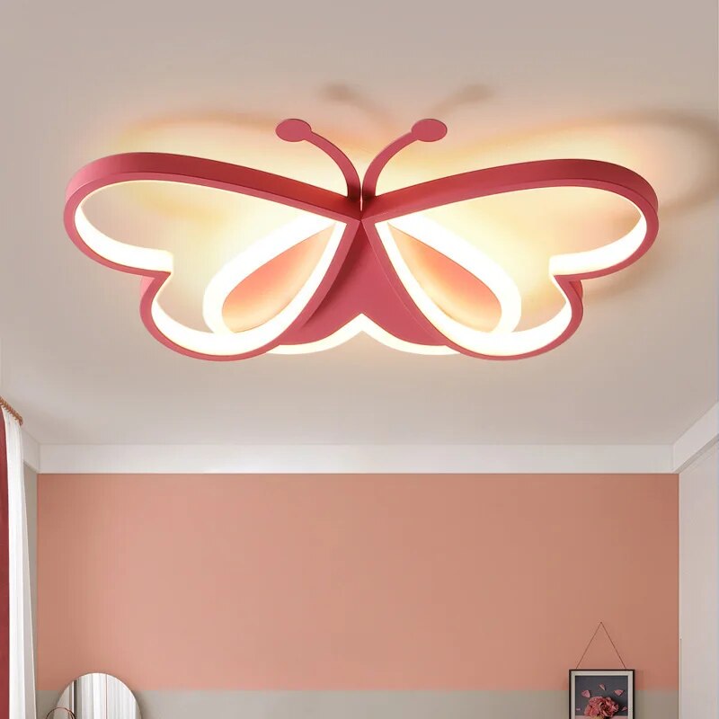 Dimmable Butterfly LED Ceiling Chandelier for Kids Bedroom