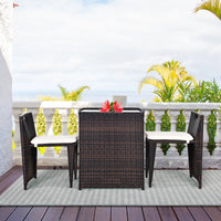 Space-Saving Rattan Bistro Set