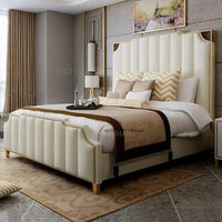 Luxury Nordic Leather Bed Set