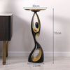 Abstract Resin Side Table: Nordic Elegance