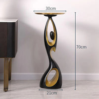 Abstract Resin Side Table: Nordic Elegance