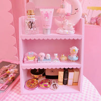 Wooden Pink Cosmetics Organizer