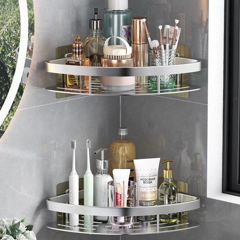 Aluminum Bathroom Storage Shelf