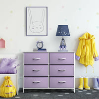 Pastel Purple 6-Drawer Dresser