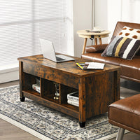 Adjustable Lift Top Coffee Table with Hidden Storage