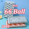 66/33 Mini Ball Maker Mold Ice Ball Mold Hockey Round Frozen Ice Cube Mold with Lid Ice Tray Box Whiskey Cocktail Kitchen Tools