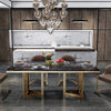 Gold Base Marble Dining Set