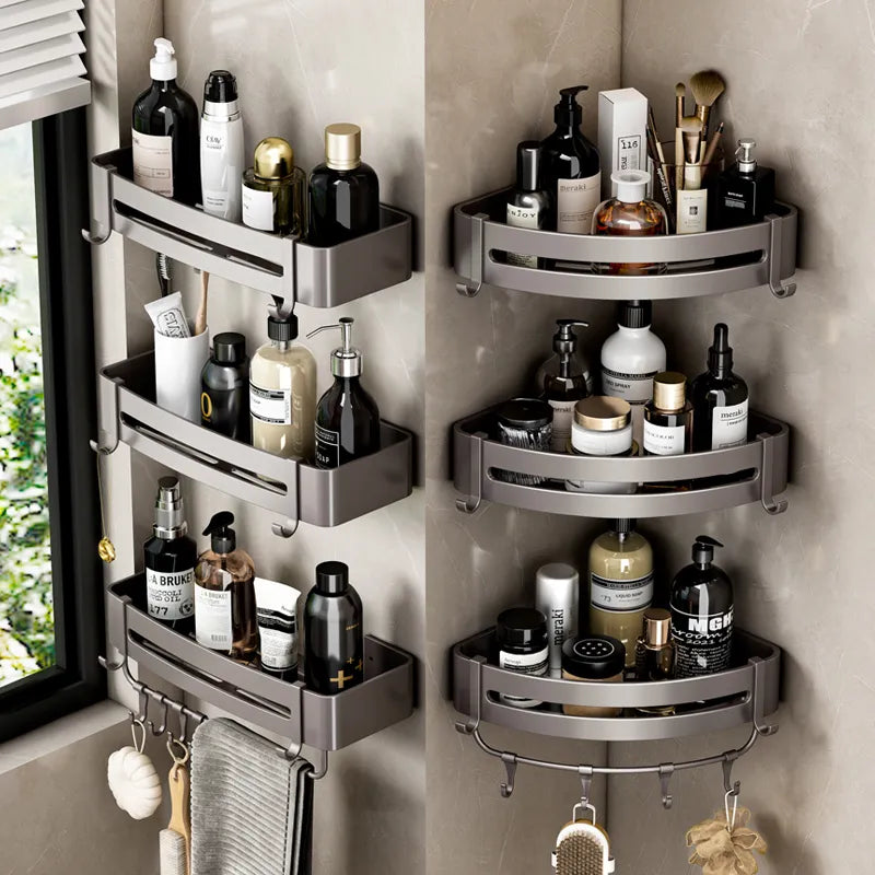 Aluminum Over-The-Toilet Organizer