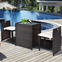 Space-Saving Rattan Bistro Set