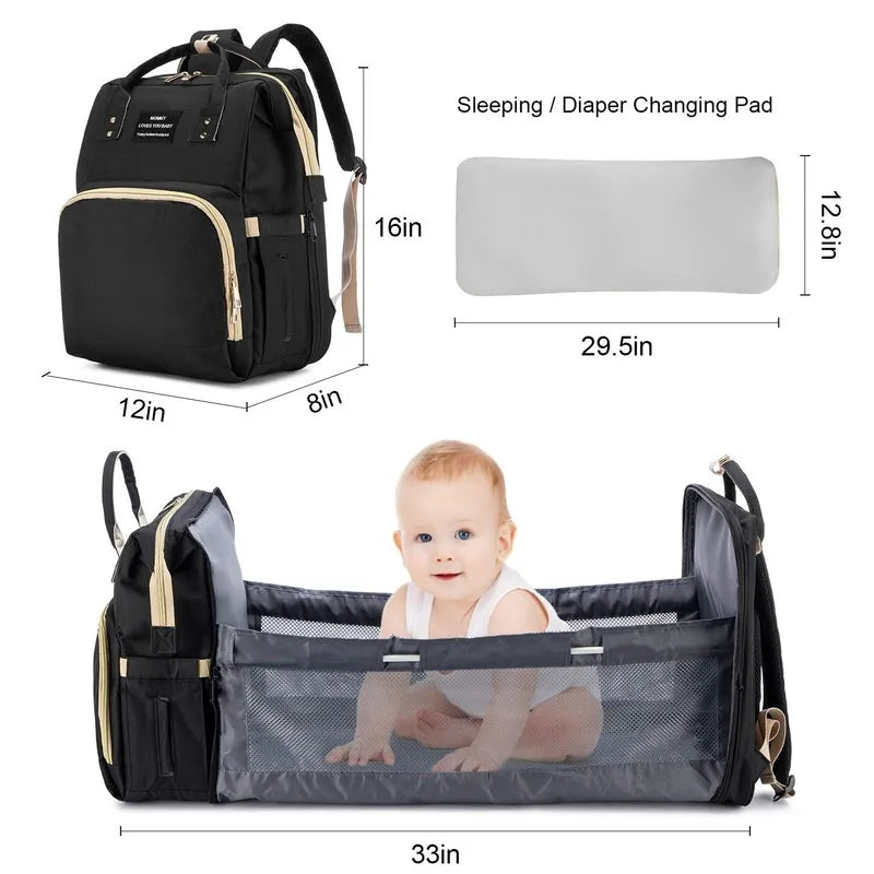 3-in-1 Baby Bag & Crib: The Ultimate Baby Travel Companion