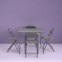 Black Foldable Table Set