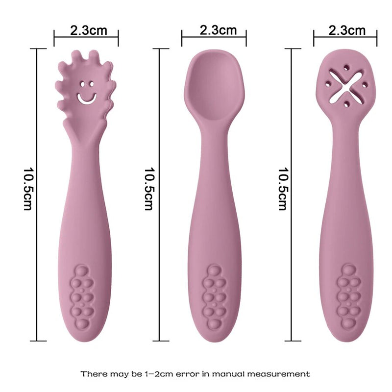 Baby Silicone Spoon Fork Set