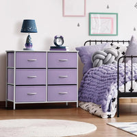 Pastel Purple 6-Drawer Dresser