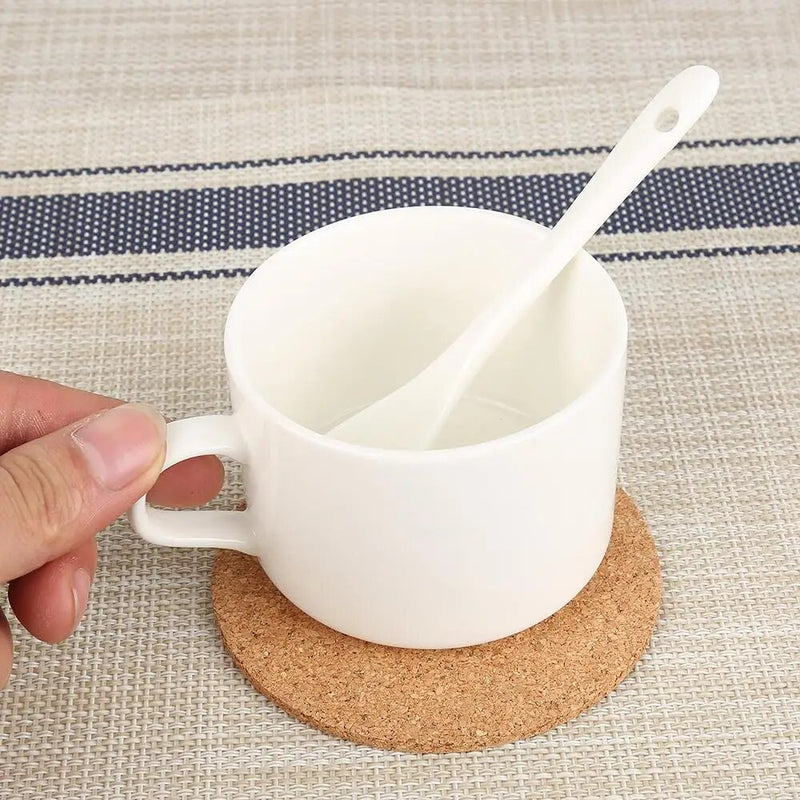 Cup Mat Natural Round Wooden Slip Slice Cork Coaster Tea Coffee Mug Drinks Holder For DIY Tableware Decor Kitchen Durable Pad