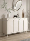 Minimalist White Wood Shoe Cabinet