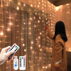 Festive USB-Powered LED Curtain Lights