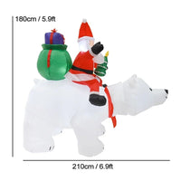 2m Inflatable Santa Bear: Whimsical Christmas Decor!