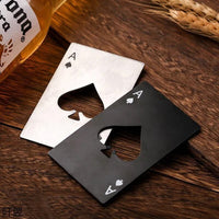 Creative Poker Card Beer Drink Bottle Opener Portable Stainless Steel Barware Bartender Corkscrew Kitchen Bar Accessories