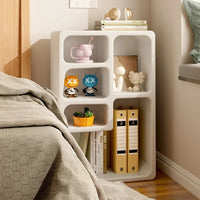 White Wooden Bedside Table with Shelves - Modern Muebles