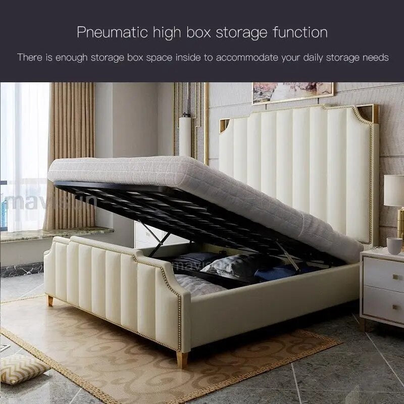 Luxury Nordic Leather Bed Set