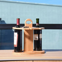 Bamboo Wine and Glass Holder Set